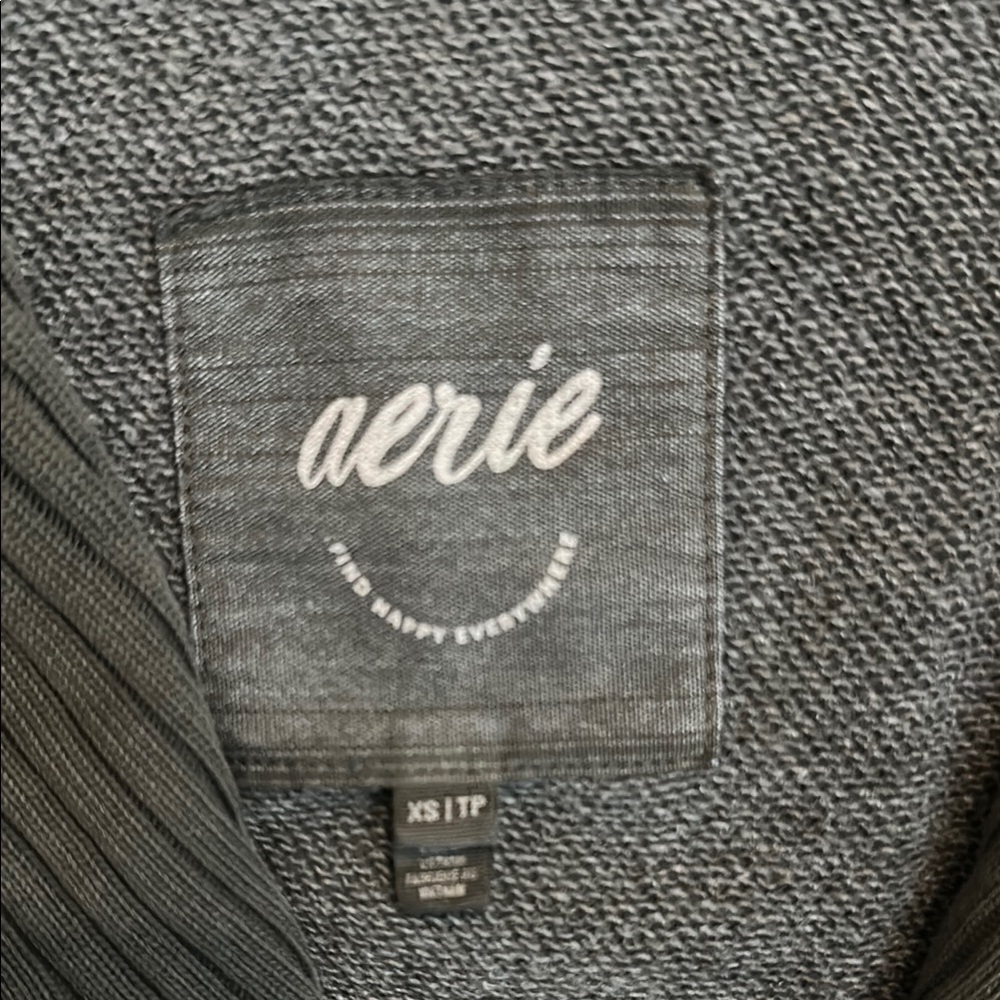 Olive Green Quarter Zip Sweater - Picture 3 of 4